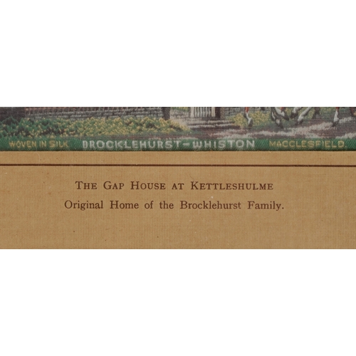53 - Four mid century B W A Macclesfield woven silk pictures comprising Old Macclesfield, The Gap House a... 
