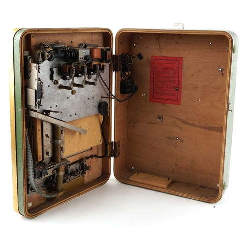 1960s Rotamint Luxus slot machine, 70cm high x 51cm wide.