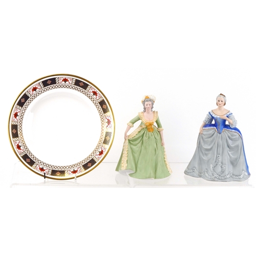 1056 - Collectable china including a Royal Crown Derby - Derby Border pattern cake plate with server, two F... 