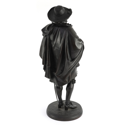 9 - After Jean Salmson, a bronze study of Van Dyck, 56cm high.