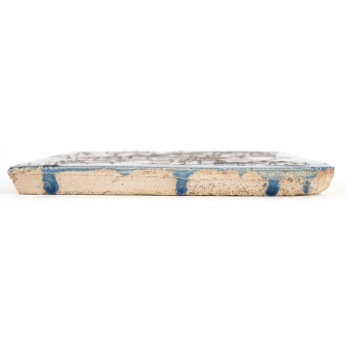 14 - Carter & Co., early 20th century Poole pottery maritime interest tile hand painted with a dolphin, 1... 