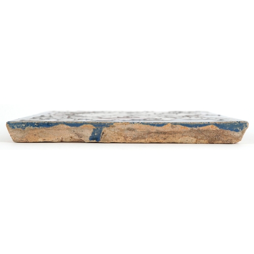 17 - Carter & Co., early 20th century Poole pottery maritime interest tile hand painted with Neptune, 15.... 