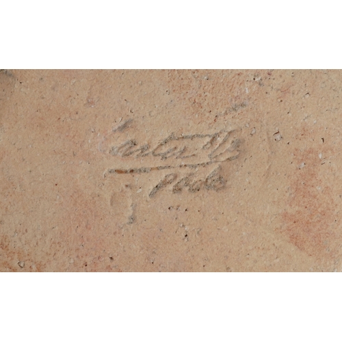 16 - Carter & Co., early 20th century Poole pottery maritime interest tile hand painted with Neptune, 15.... 