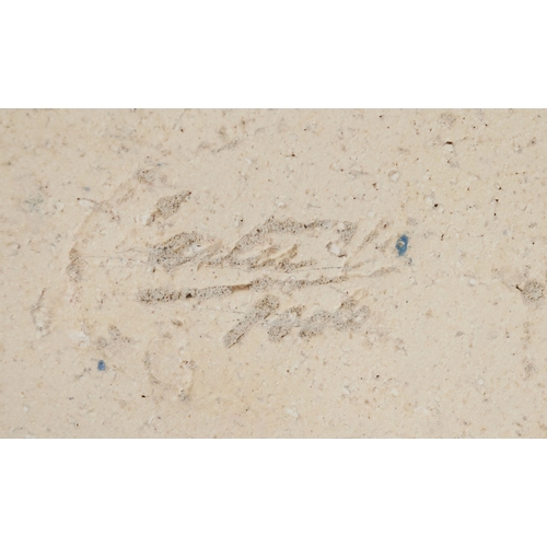 18 - Carter & Co., early 20th century Poole pottery maritime interest tile hand painted with an anchor an... 