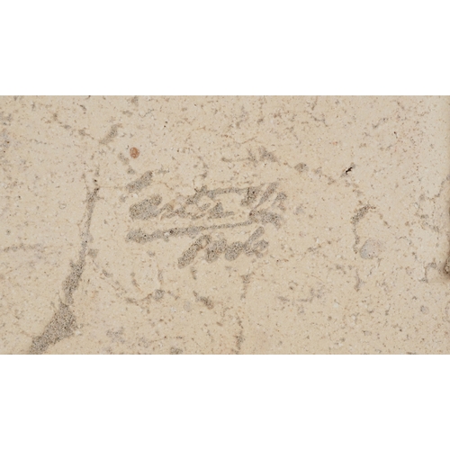 21 - Carter & Co., early 20th century Poole pottery maritime interest tile hand painted with a scallop sh... 