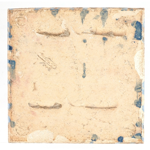 20 - Carter & Co., early 20th century Poole pottery maritime interest tile hand painted with a scallop sh... 