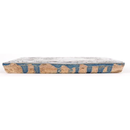 20 - Carter & Co., early 20th century Poole pottery maritime interest tile hand painted with a scallop sh... 