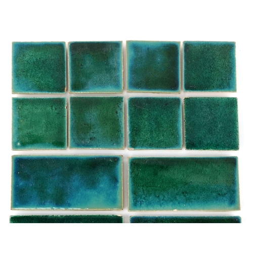 23 - Carter & Co., eighteen early 20th century Poole pottery maritime interest tiles - three levels of th... 