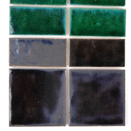23 - Carter & Co., eighteen early 20th century Poole pottery maritime interest tiles - three levels of th... 