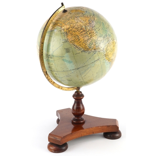 37 - Vintage Philips nine inch terrestrial table globe, 40cm high.