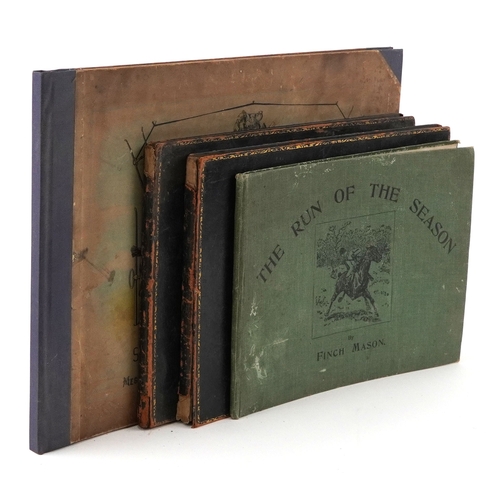 G Finch Mason, four books of sketches comprising Tit Bits of the Turf, Country Sketches, Sporting Sketches and The Run of the Season.