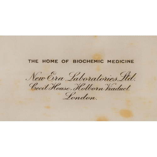 130 - Antique pharmaceutical glass bottles, some housed in a leather James Epps & Co. Ltd. Homeopathic Che... 