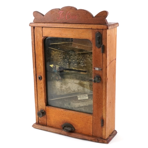 Vintage The Clown ball catching paying arcade machine, possibly by Jentzsch & Meerz, 70cm high x 45cm wide.