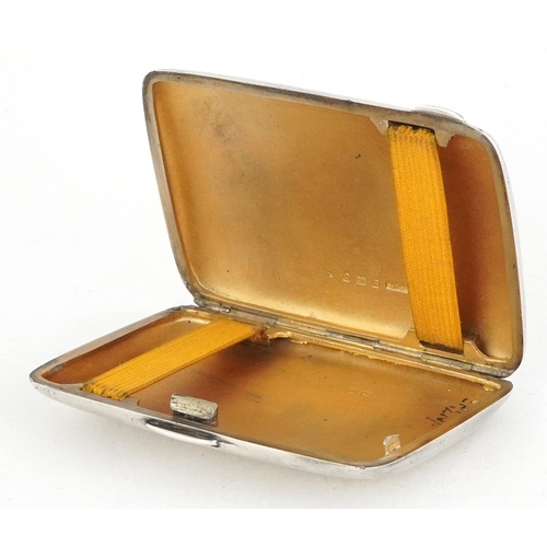 533 - Cornelius Desormeaux Saunders and James Francis Hollings, George V silver and enamel cigarette case ... 