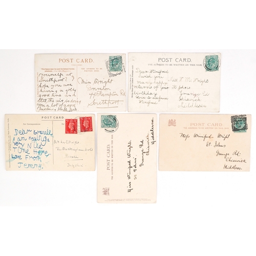 1357 - Early 20th century cat postcards including Louis Wain and Valentine's series 597.