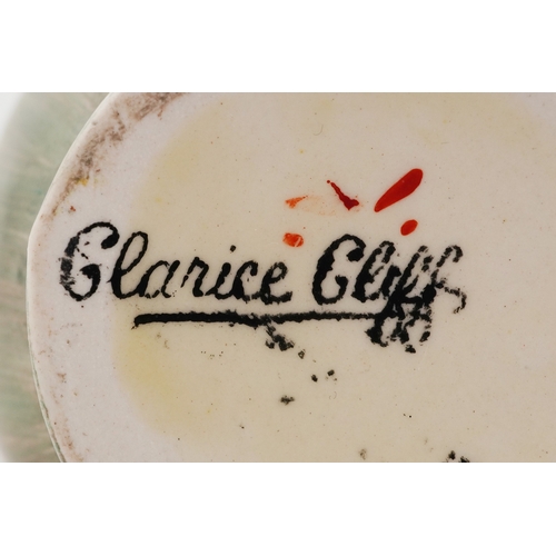 153 - Clarice Cliff, Art Deco pottery vase hand painted in the Forest Glen pattern, 9cm high.