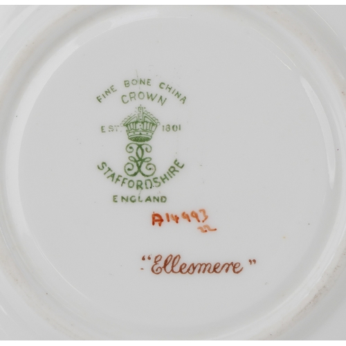 219 - 19th century and later teacups, coffee cups and saucers including Royal Crown Derby hand painted in ... 