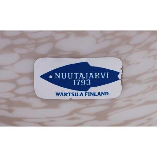 319 - Oiva Toikka for Nuutajarvi, Finnish art glass dove, signed to the base, 15cm wide.