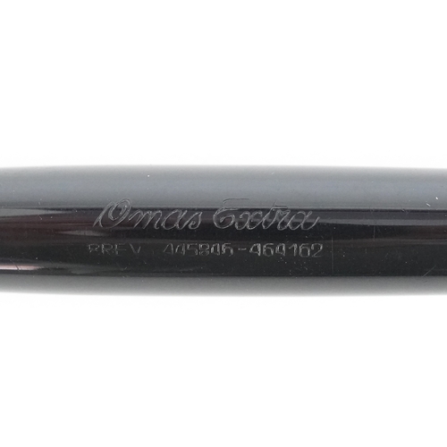 49 - Omas Extra, propelling pencil and fountain pen with 14ct gold nib, housed in a fitted box