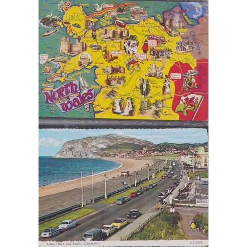 1358 - 20th century postcards, mostly topographical together with an Auto 100 World's Greatest Car stamp co... 