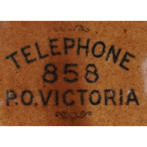  Doulton Lambeth stoneware advertising desk tidy in the form of a Thames Barge, the prow printed Down... 