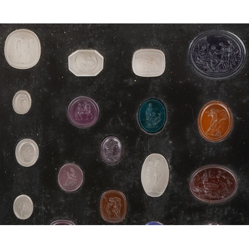  ZZZ a21983 Good collection of 19th century Grand Tour intaglio seals including a Quadriga, an Osiris... 