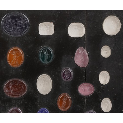  ZZZ a21983 Good collection of 19th century Grand Tour intaglio seals including a Quadriga, an Osiris... 