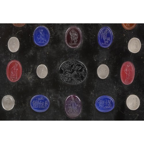  ZZZ a21983 Good collection of 19th century Grand Tour intaglio seals including a Quadriga, an Osiris... 