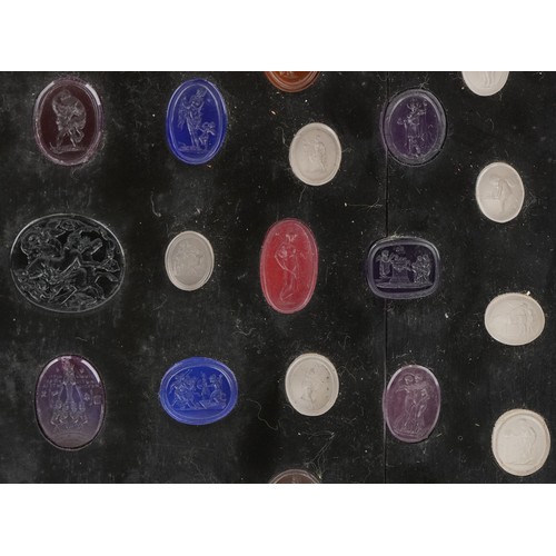  ZZZ a21983 Good collection of 19th century Grand Tour intaglio seals including a Quadriga, an Osiris... 