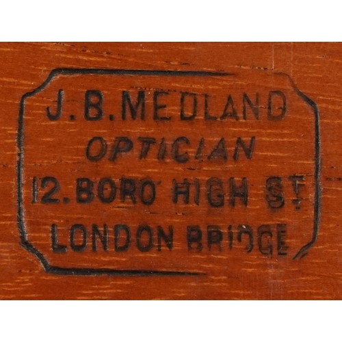  Victorian set of microscope glass slides, dated 1886-1887, housed in a J B Medland Optician London b... 