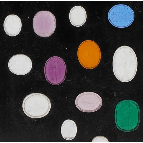  ZZZ a21983 Good collection of 19th century Grand Tour intaglio seals including a Quadriga, an Osiris... 