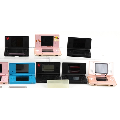 Vintage and later hand held games consoles with games and accessories ...