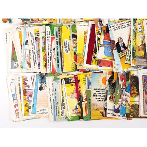 Large collection of adult humour comical postcards, mostly Bamforth ...