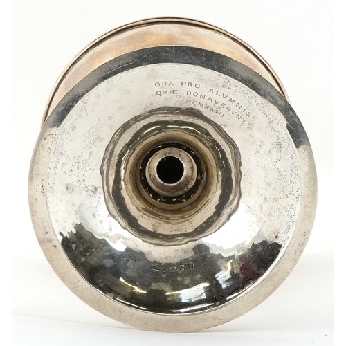  Blunt & Wray Ltd, ecclesiastical silver ciborium having planished decoration, London 1861, 23cm high... 