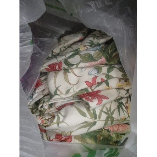 146 - BAG OF FLORAL CURTAINS