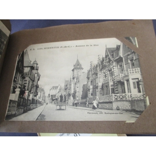 91 - 3 VINTAGE POST CARD ALBUMS WITH FRENCH POSTCARDS