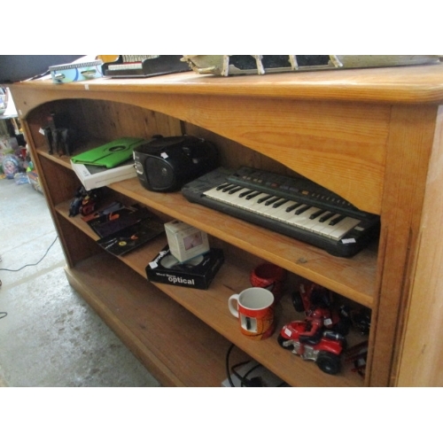 310 - LARGE SOLID PINE OPEN BOOKCASE 72