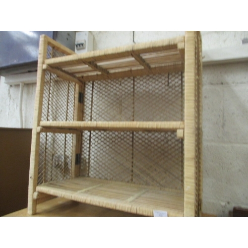 306 - WOVEN 3 DRAWER SHELVED UNIT