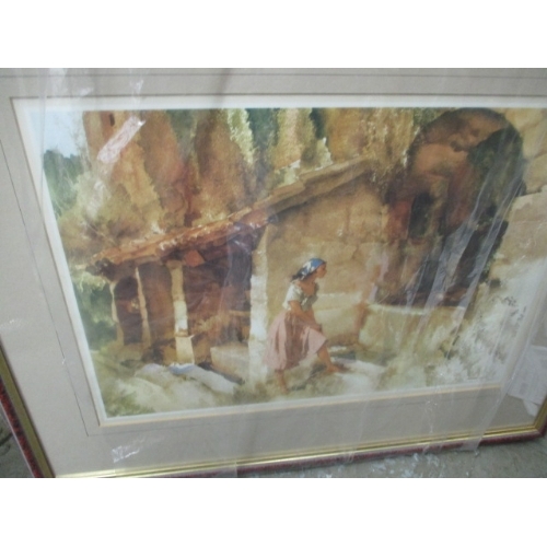 34 - FRAMED RUSSELL FLINT PRINT AND A PEARS PRINT