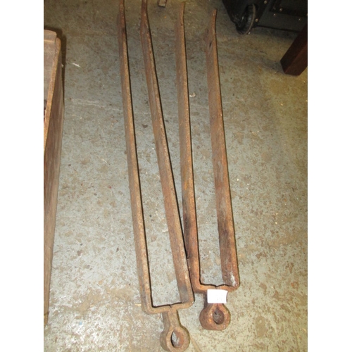 111 - 2 LARGE GATE HINGES