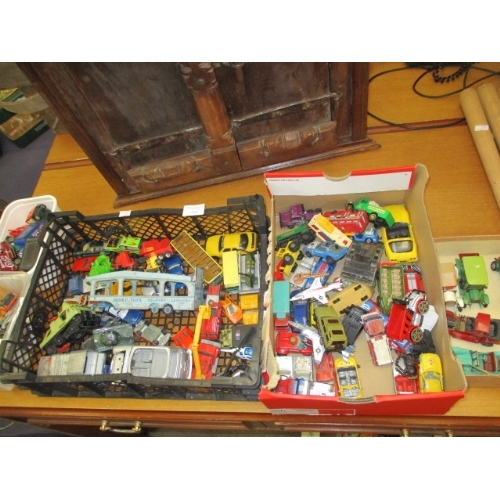 119 - QUANTITY PLAYWORN DIECAST VEHICLES, MILITARY CONSTRUCTION ETC