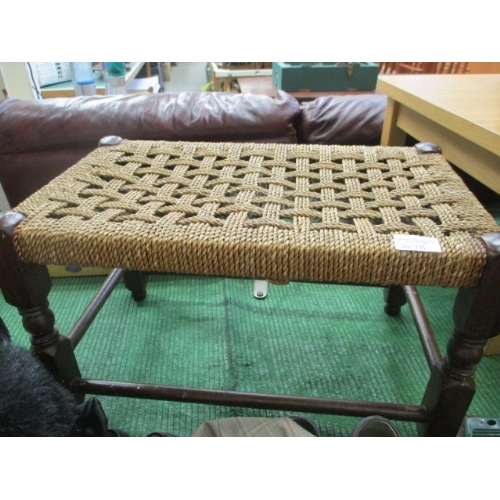 207 - WIDE STRING WOVEN FOOT STOOL