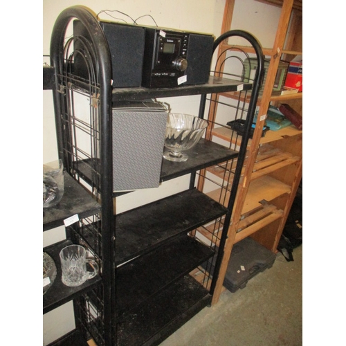 365 - BLACK METAL SHELVING