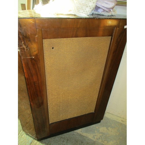 374 - LARGE WOODEN CASED CORNER SPEAKERS, APPROX 3FT HIGH B WHITELEY ELECTRICAL RADIO COMPANY