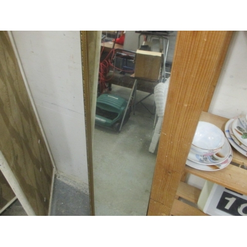 379 - LONG JOHN MIRROR IN GOLD COLOURED FRAME