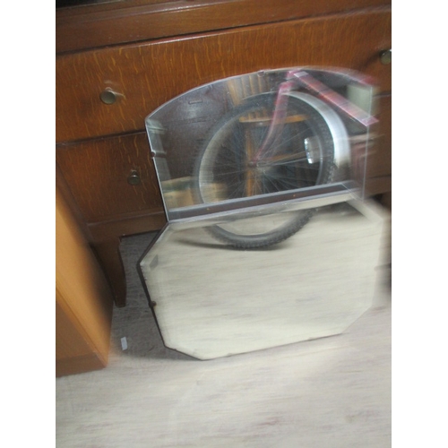 681 - 2 RETRO FRAMELESS MIRRORS