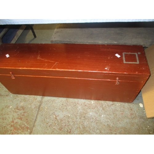 326 - NARROW WOODEN TOOL BOX