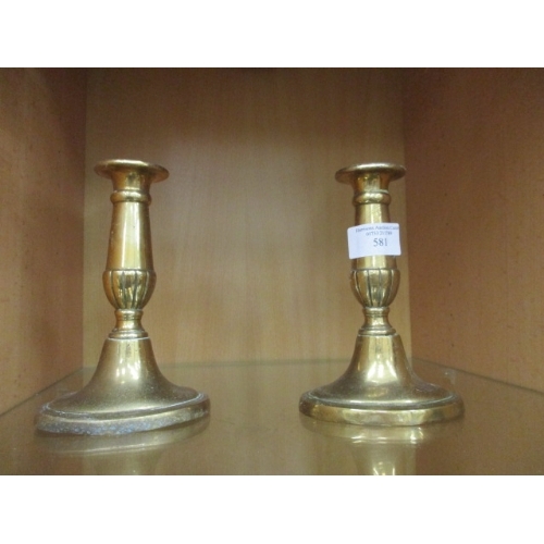 142 - 2 BRASS CANDLE STICKS