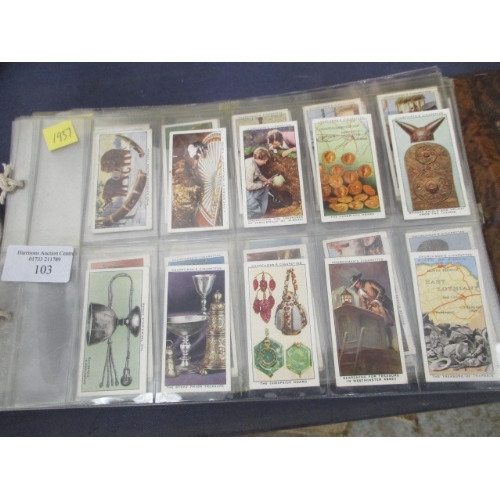 103 - 10 SHEETS OF CIGARETTE CARDS -  SEE FISHES AND TREASURE TROVE