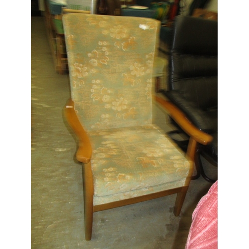 203 - BEECH FRAMED ARMCHAIR